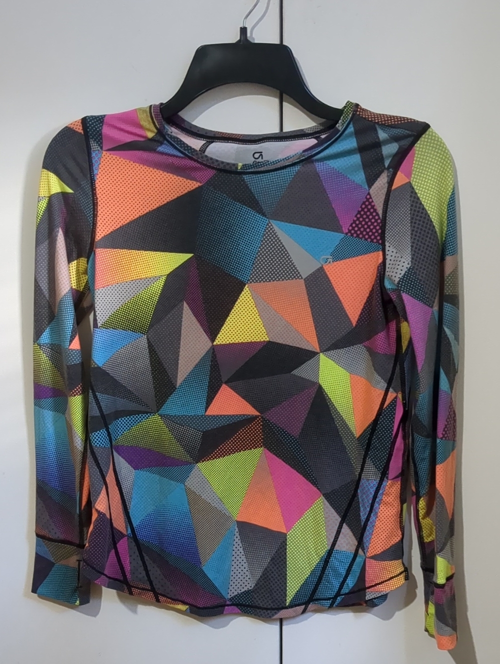 GAP Multicolored Geometric Print Long Sleeve Tee